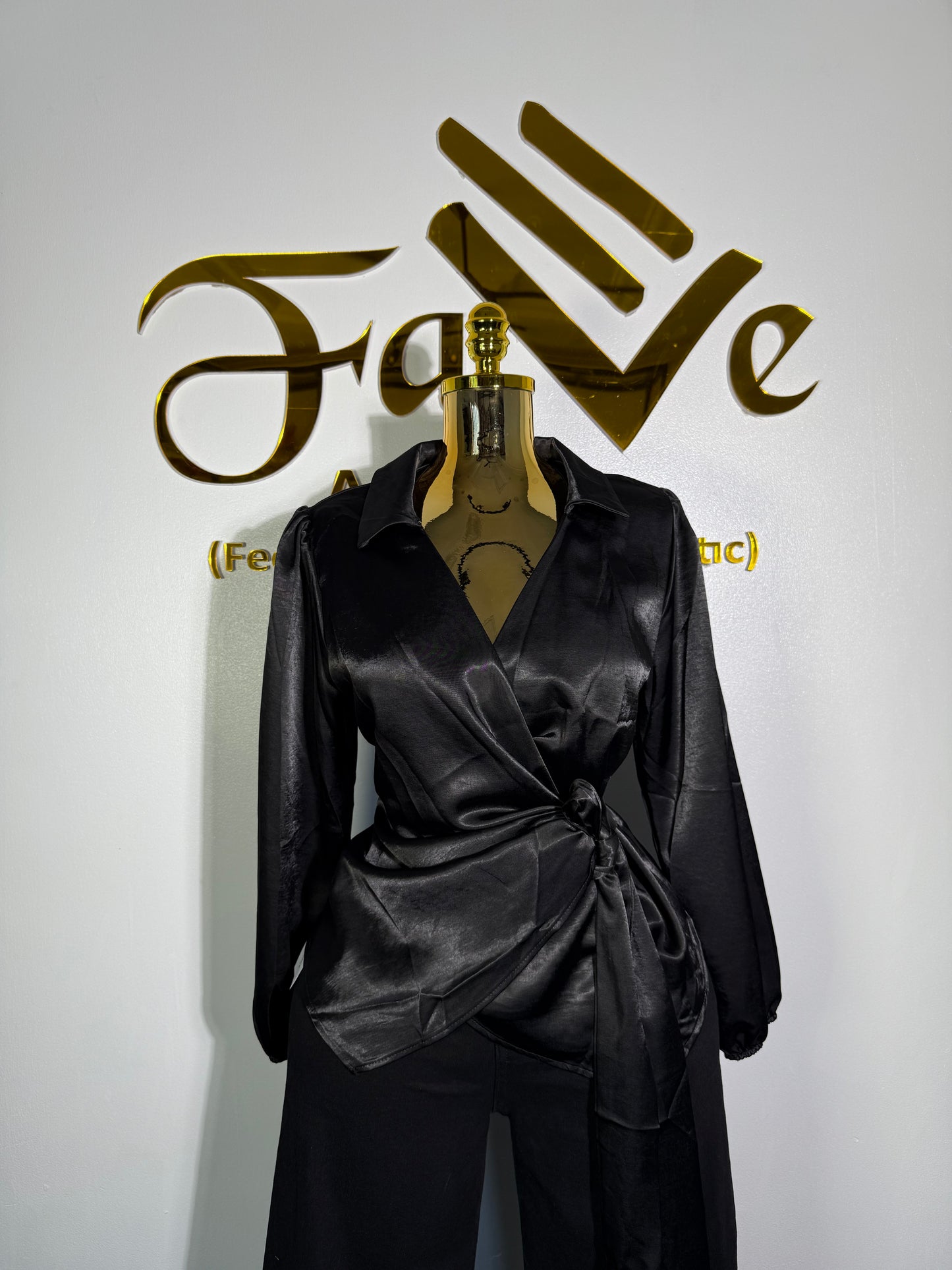 Silky Wrap Top  3319