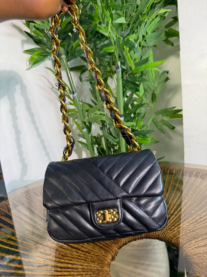 Bold Gold Chain Bag