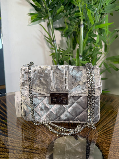 CK Fluffy Silver Bag