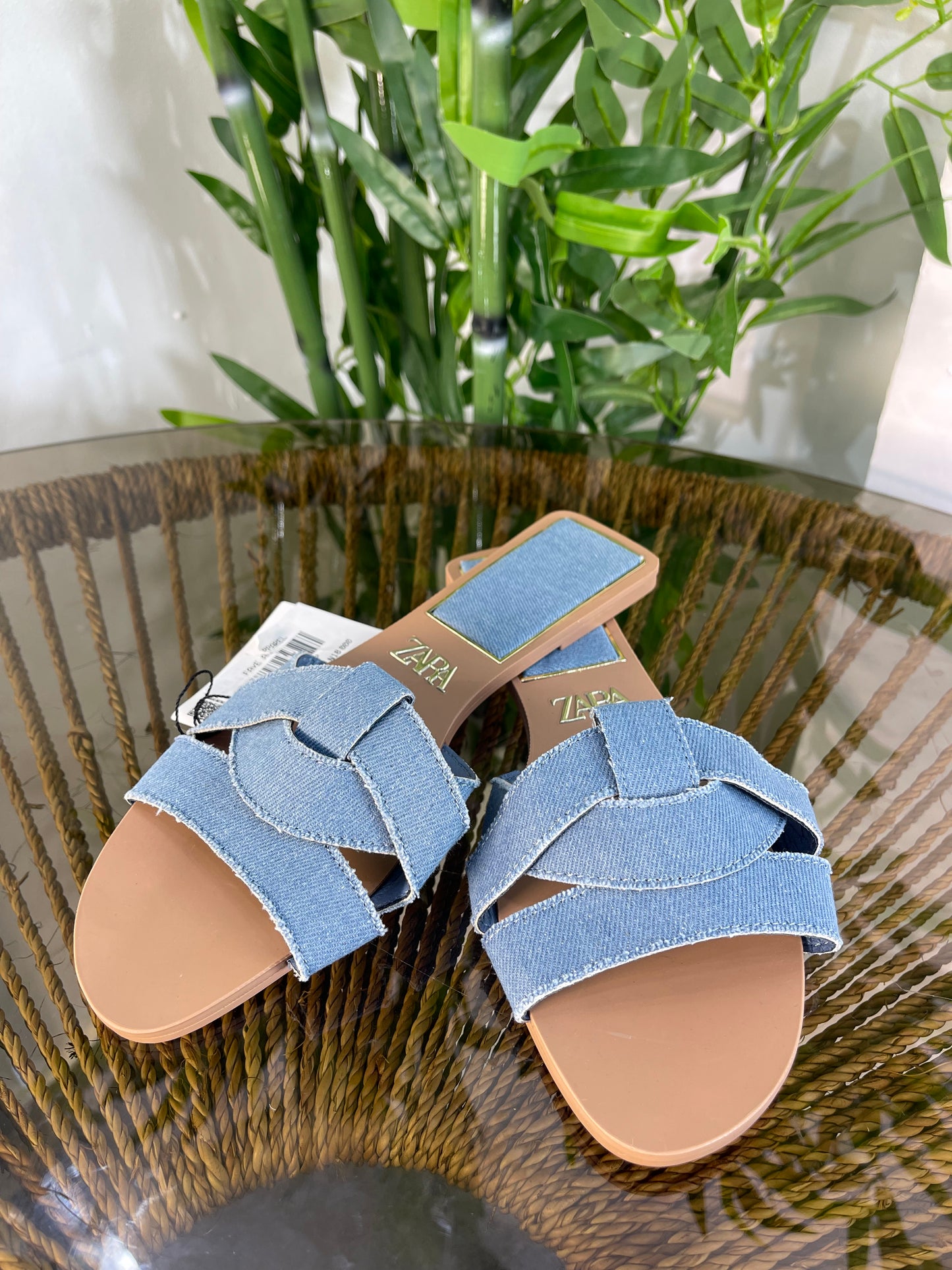 Zara Blue slippers 067