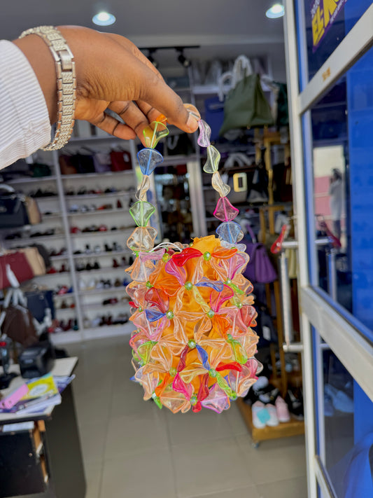 MULTICOLOR BEADED CLUTCH