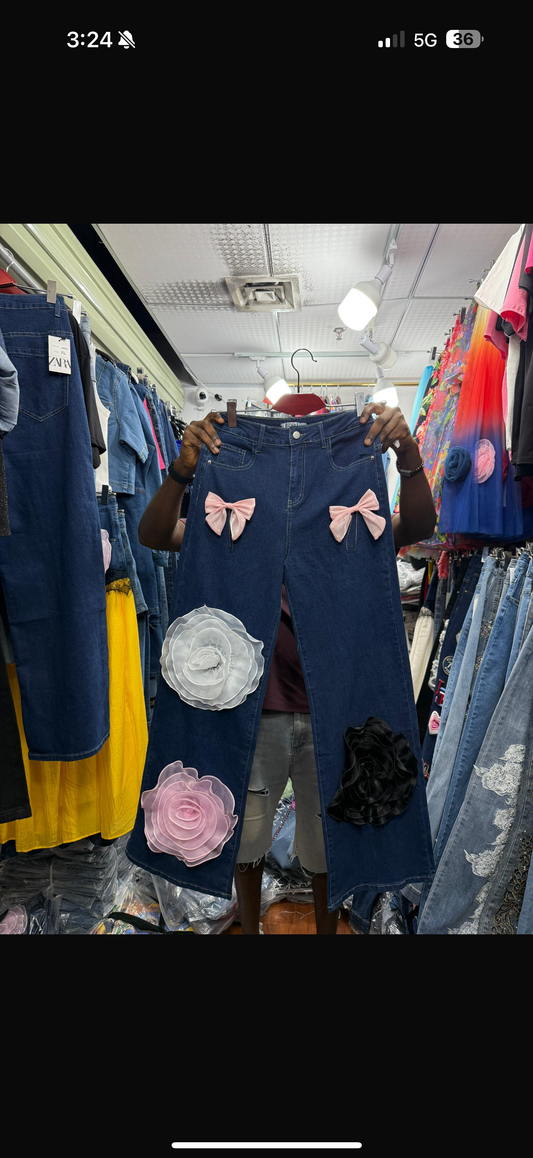 BOW ROSE DENIM 520