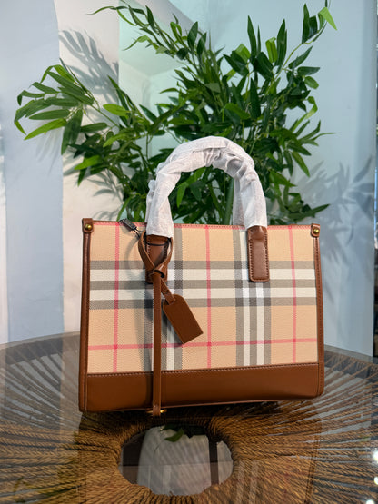 VINTAGE TARTAN PLAID TOTE BAG