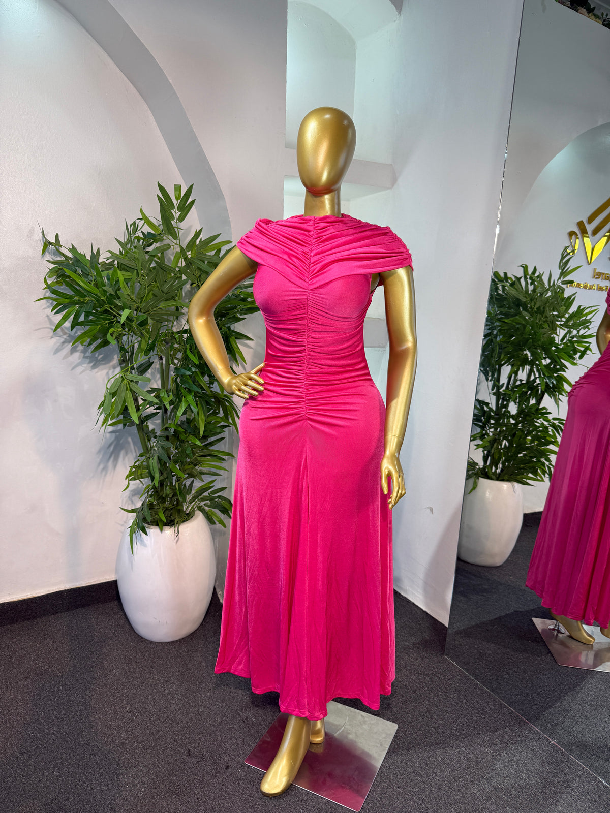ALAIA PARIS ROUCHED DRESS