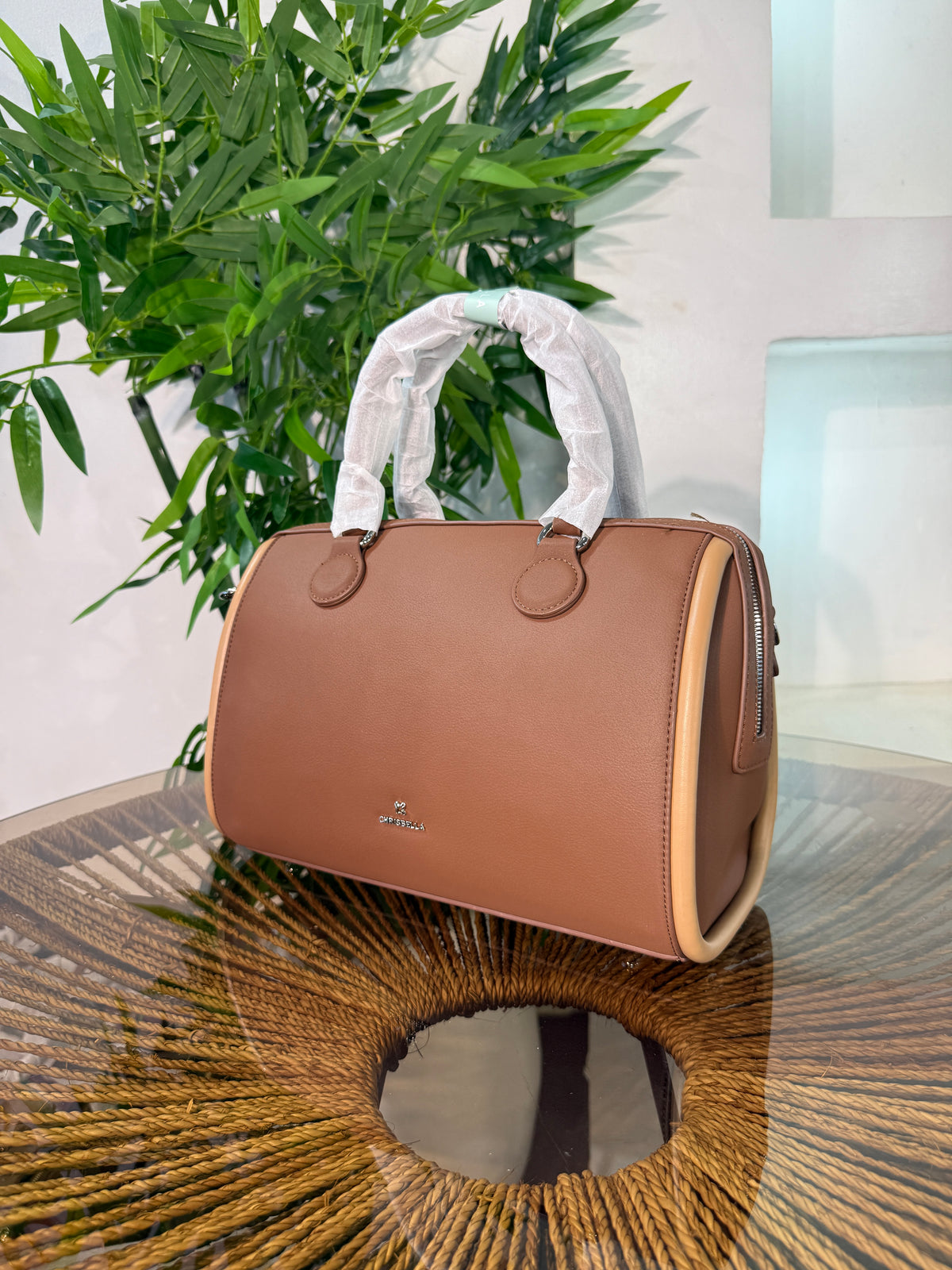 CHRISBELLA BARREL SATCHEL BAG