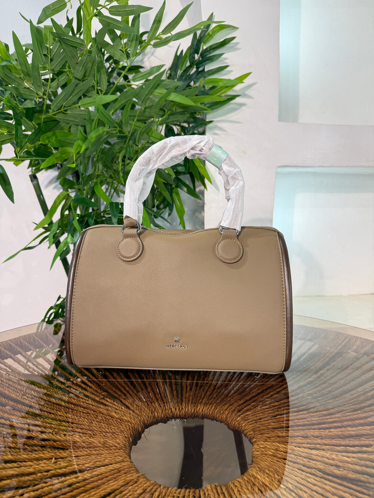 CHRISBELLA BARREL SATCHEL BAG