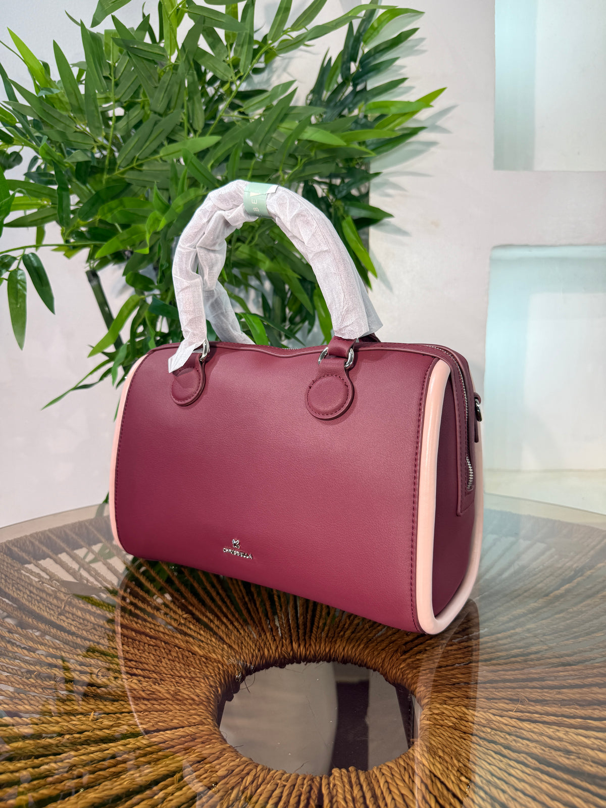 CHRISBELLA BARREL SATCHEL BAG