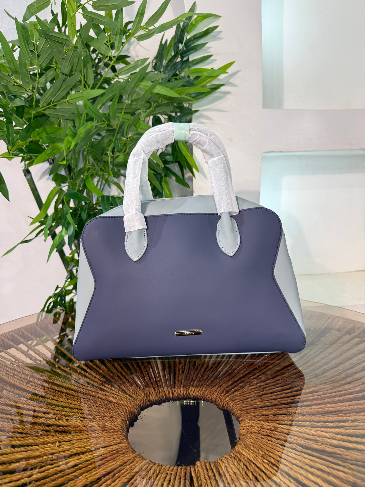 CHRISBELLA TWO TONED SATCHEL BAG