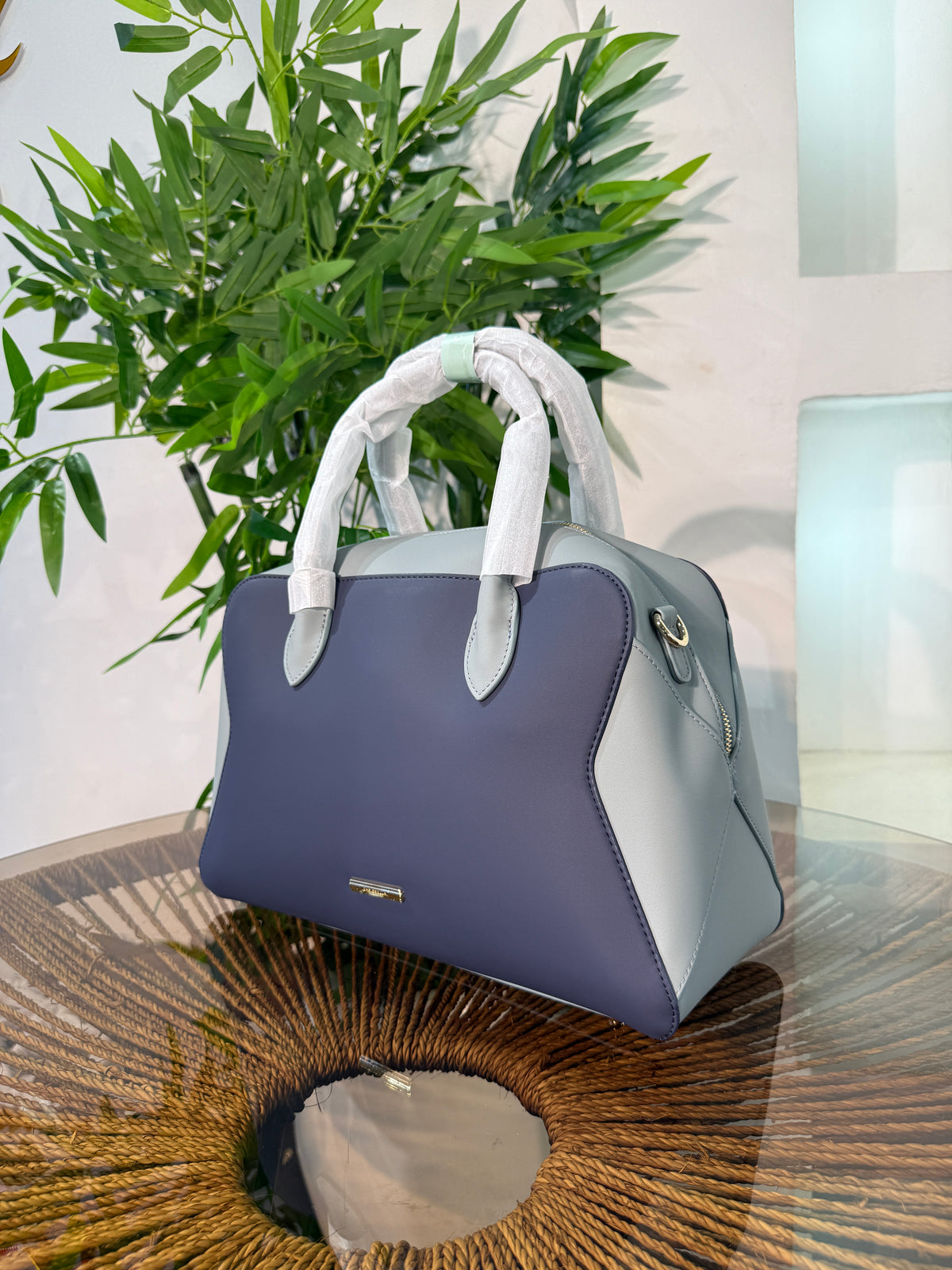 CHRISBELLA TWO TONED SATCHEL BAG