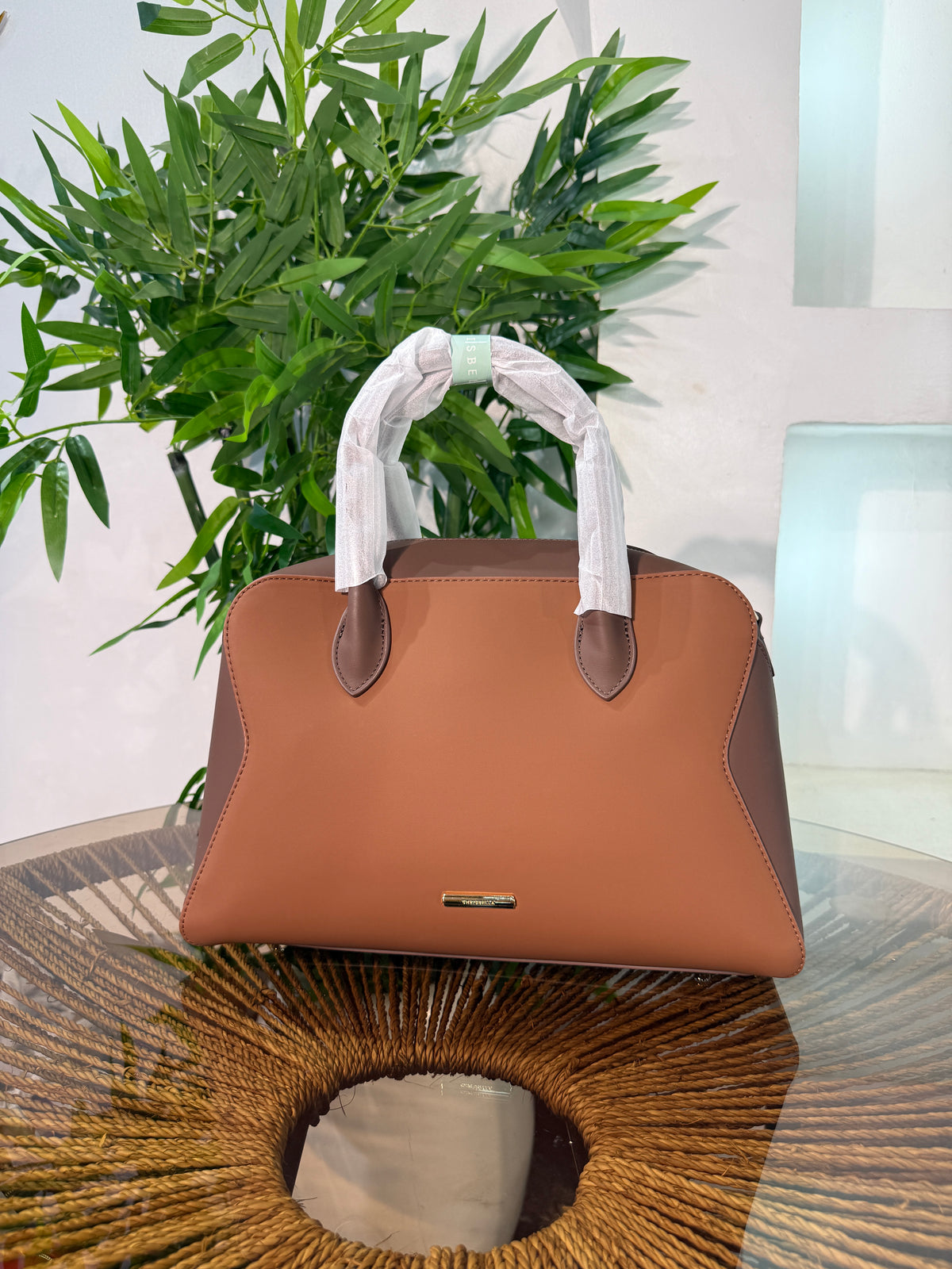 CHRISBELLA TWO TONED SATCHEL BAG
