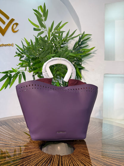 CHRISBELLA LASER-CUT BUCKET BAG
