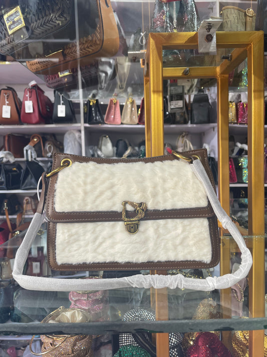 TWO TONED FUR BAG 1618