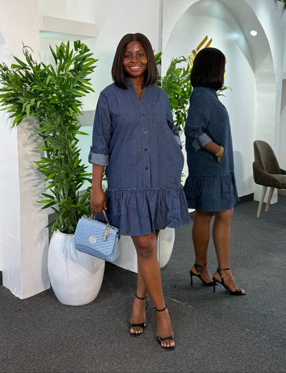 FAVE DENIM SHORT DRESS