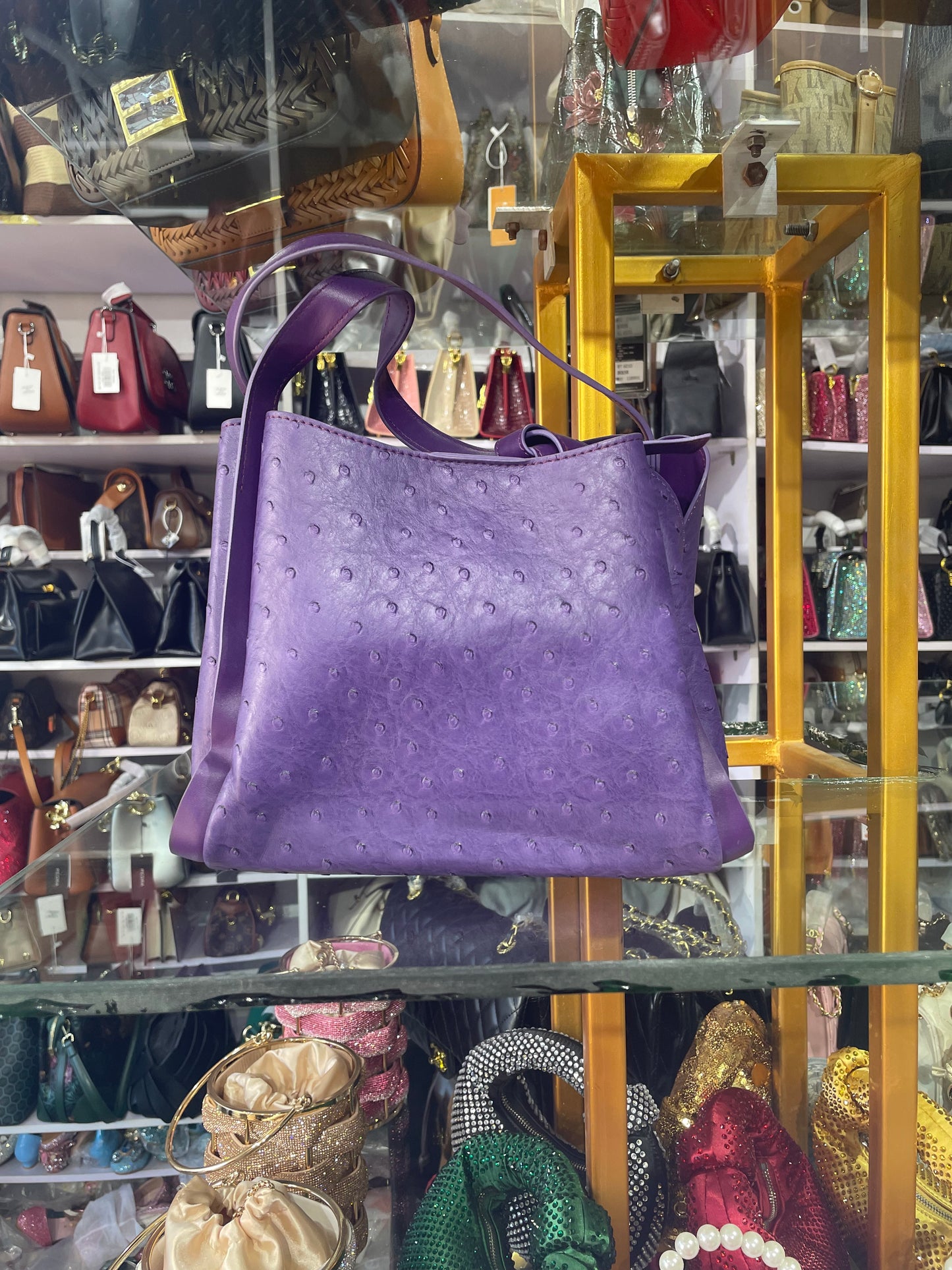 PURPLE BUCKET BAG 7541