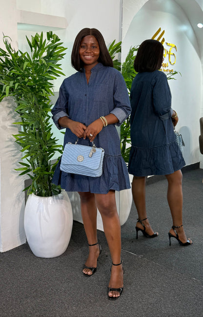 FAVE DENIM SHORT DRESS