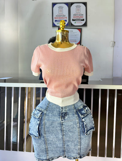 Shoulder Button Top 25086