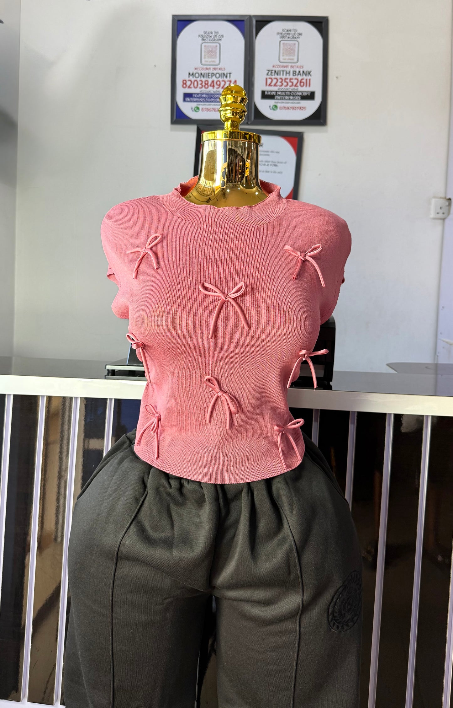 Tiny Bow Ribon Top 7005