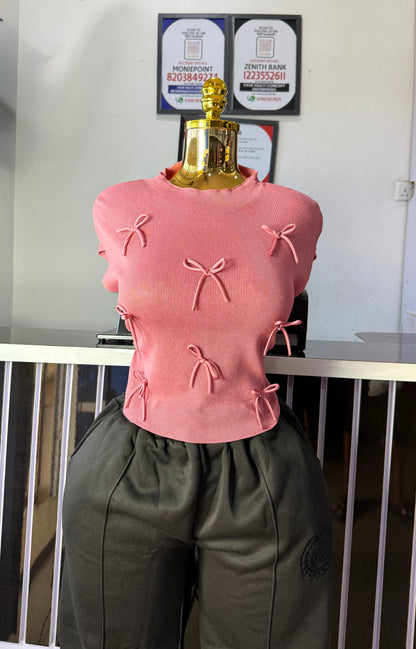Tiny Bow Ribon Top 7005