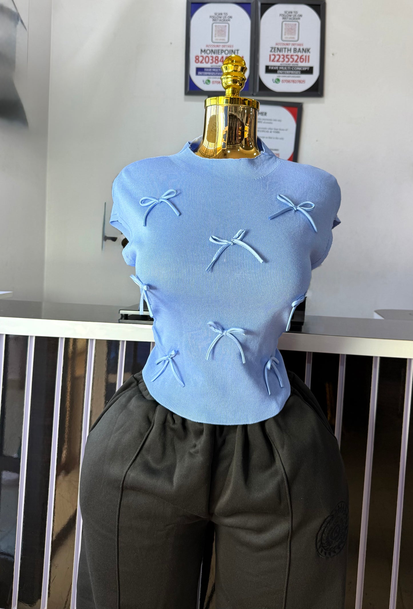 Tiny Bow Ribon Top 7005