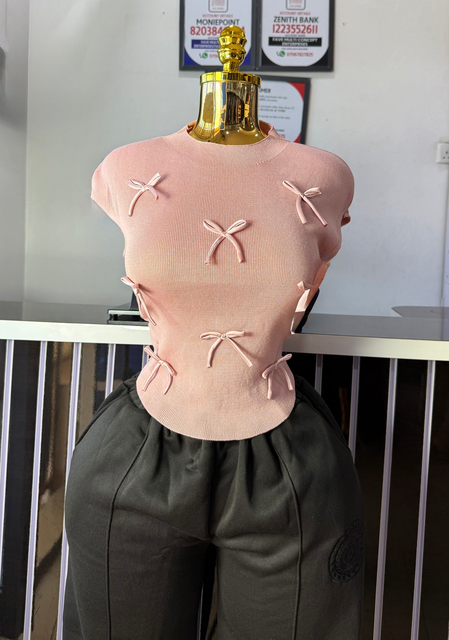 Tiny Bow Ribon Top 7005