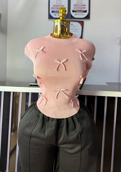 Tiny Bow Ribon Top 7005