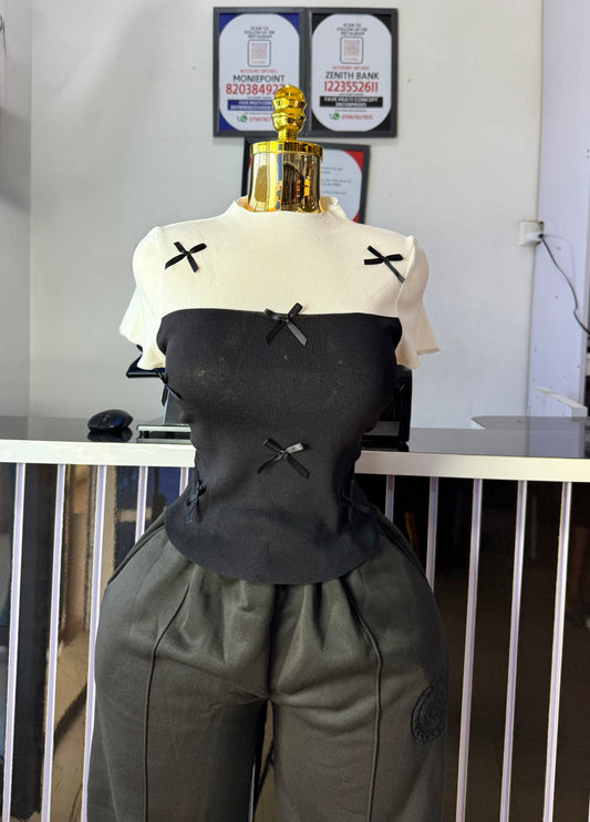 Two Toned Bow Top 488