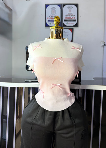 Two Toned Bow Top 488