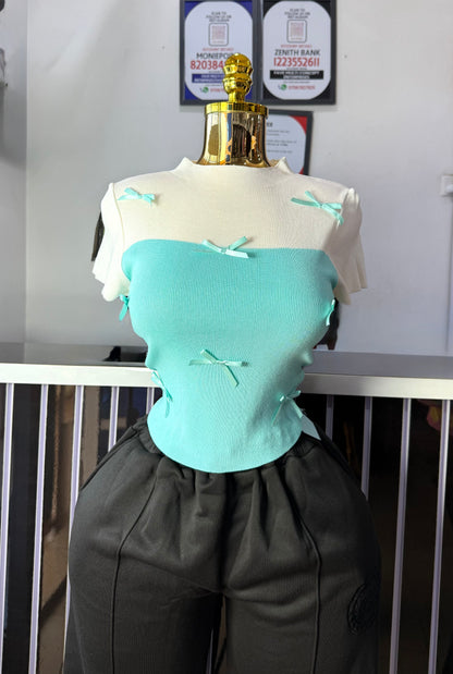 Two Toned Bow Top 488