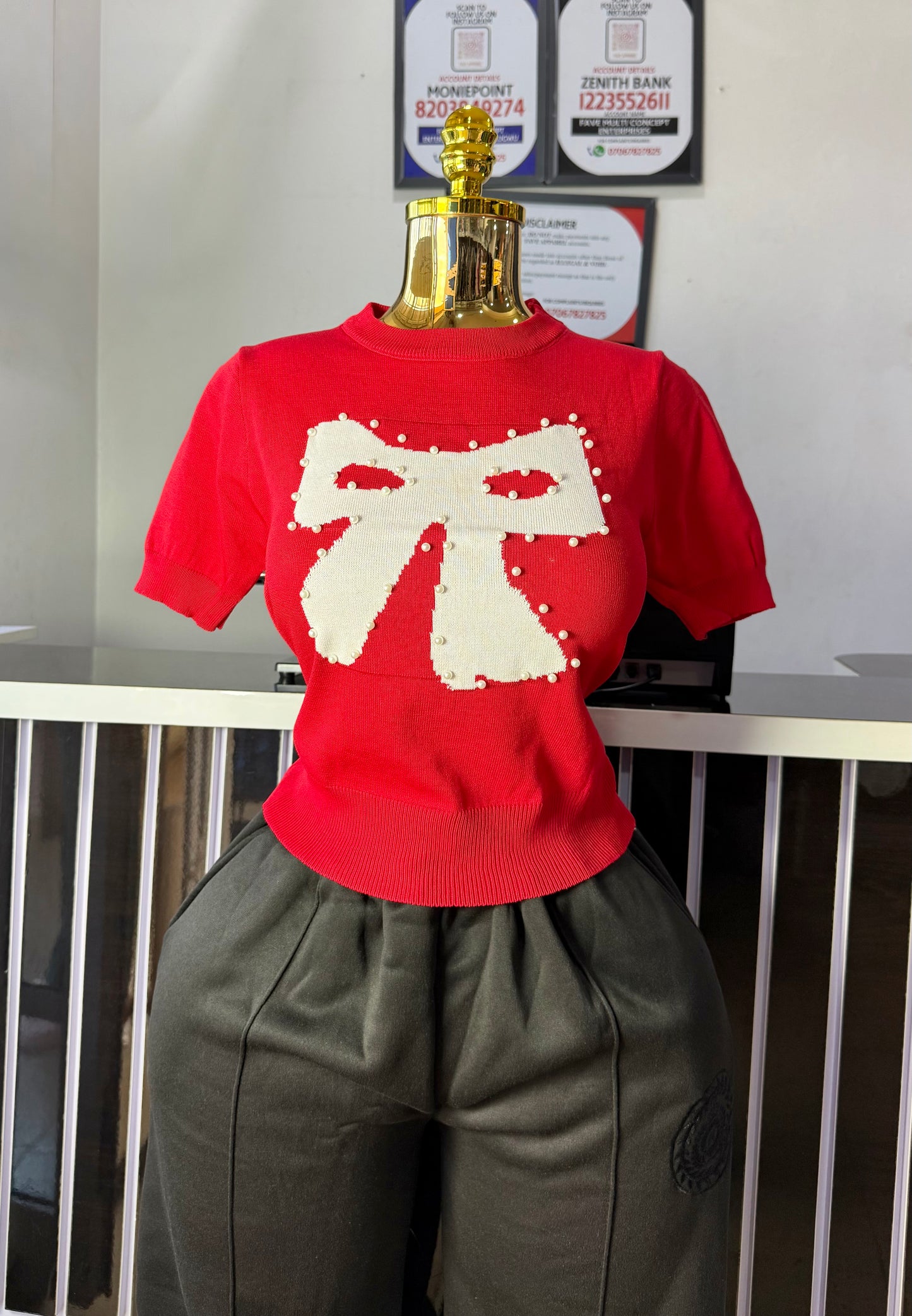 Bold Bowtie top 7798