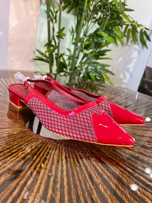 MESH POINTED TOE SLINGBACK