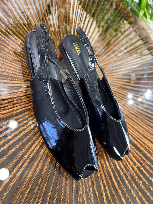 ZARA OPEN TOE SLINGBACK FLAT