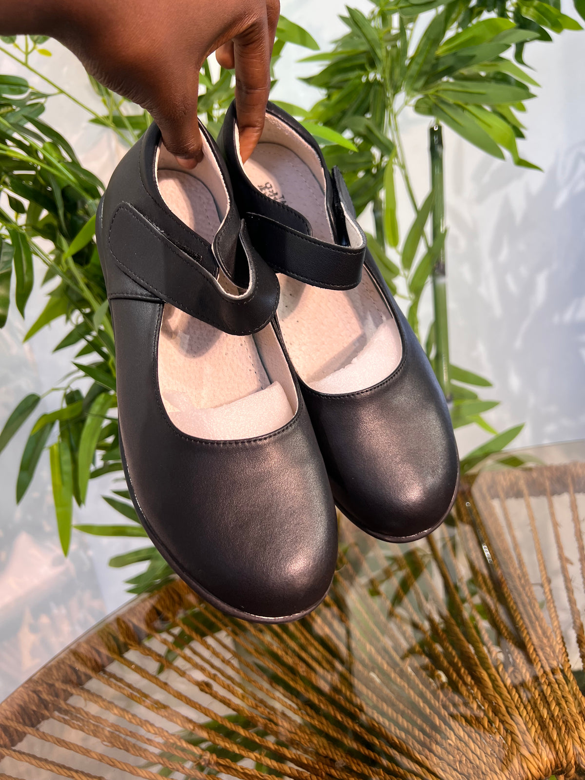 KIDS BLACK LEATHER MARYJANE SHOE
