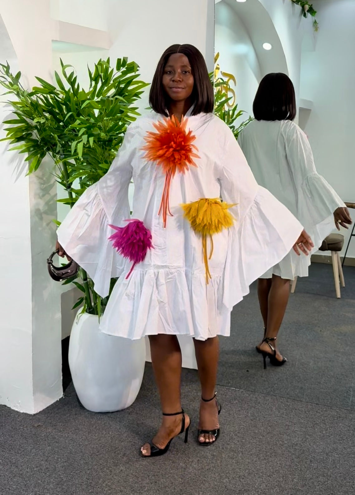 YAO APPLIQUE DRESS