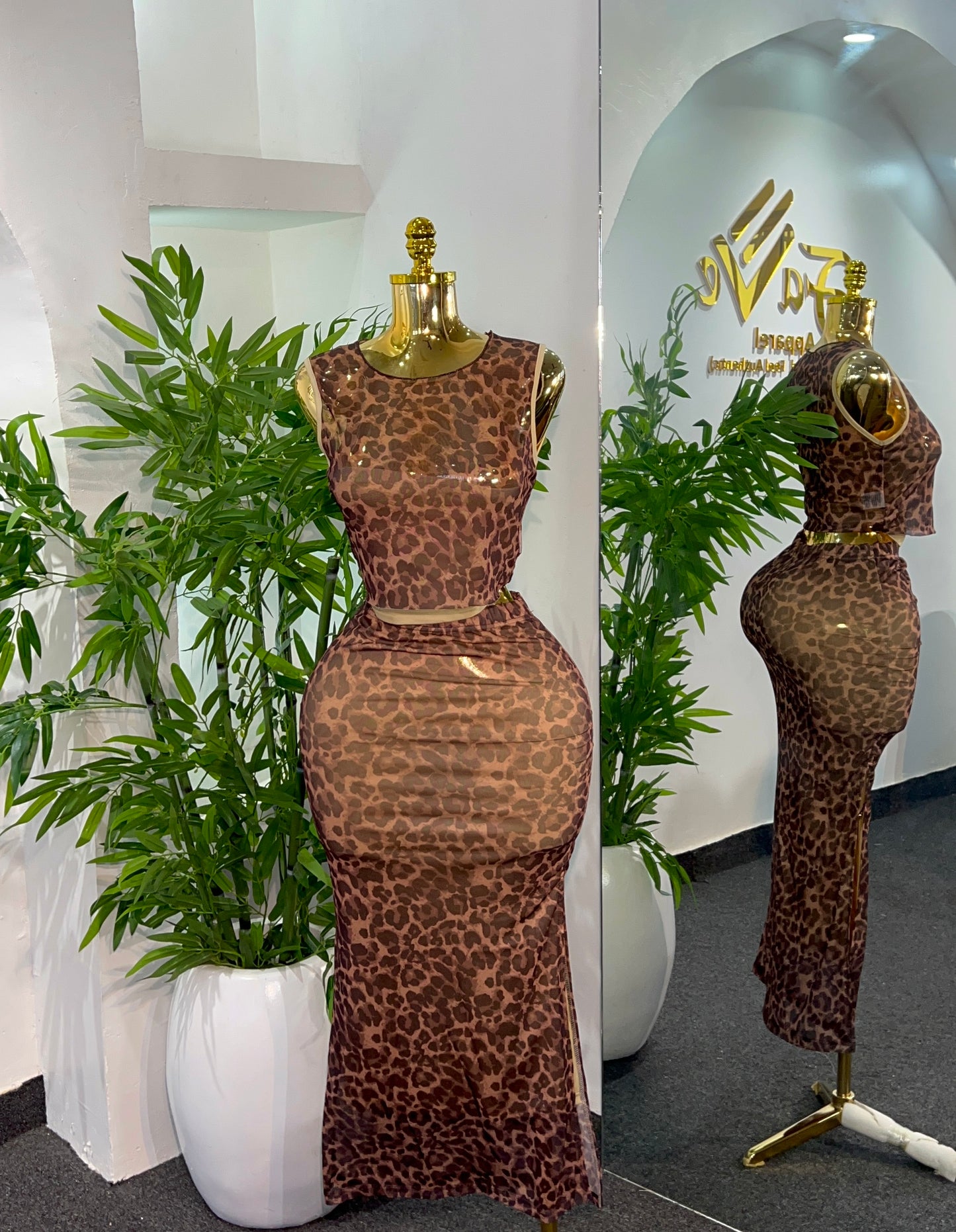 Sleek Animal Print Set