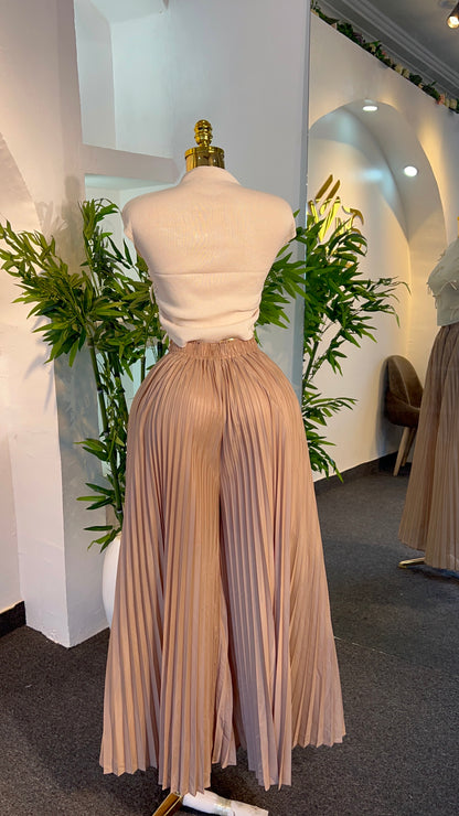 Pleated Wide-leg Palazzo Pant