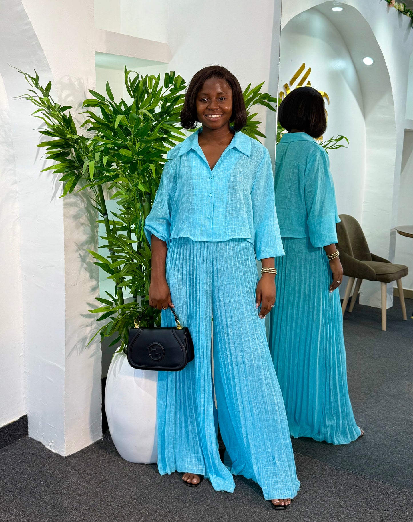 Pleated Long Set 8060