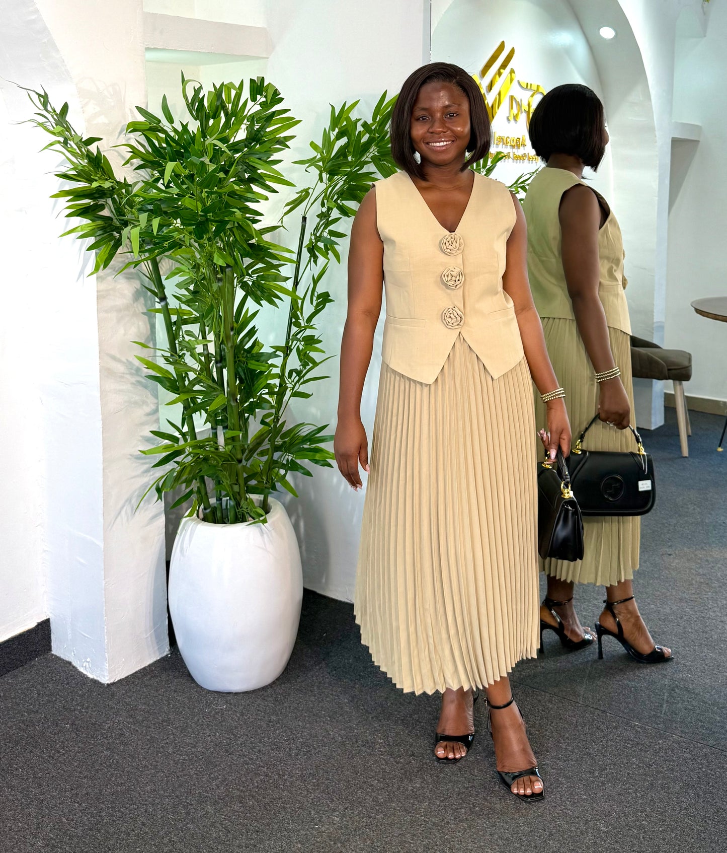 MIO PLEATED 2 PIECE SKIRT