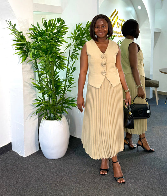 MIO PLEATED 2 PIECE SKIRT