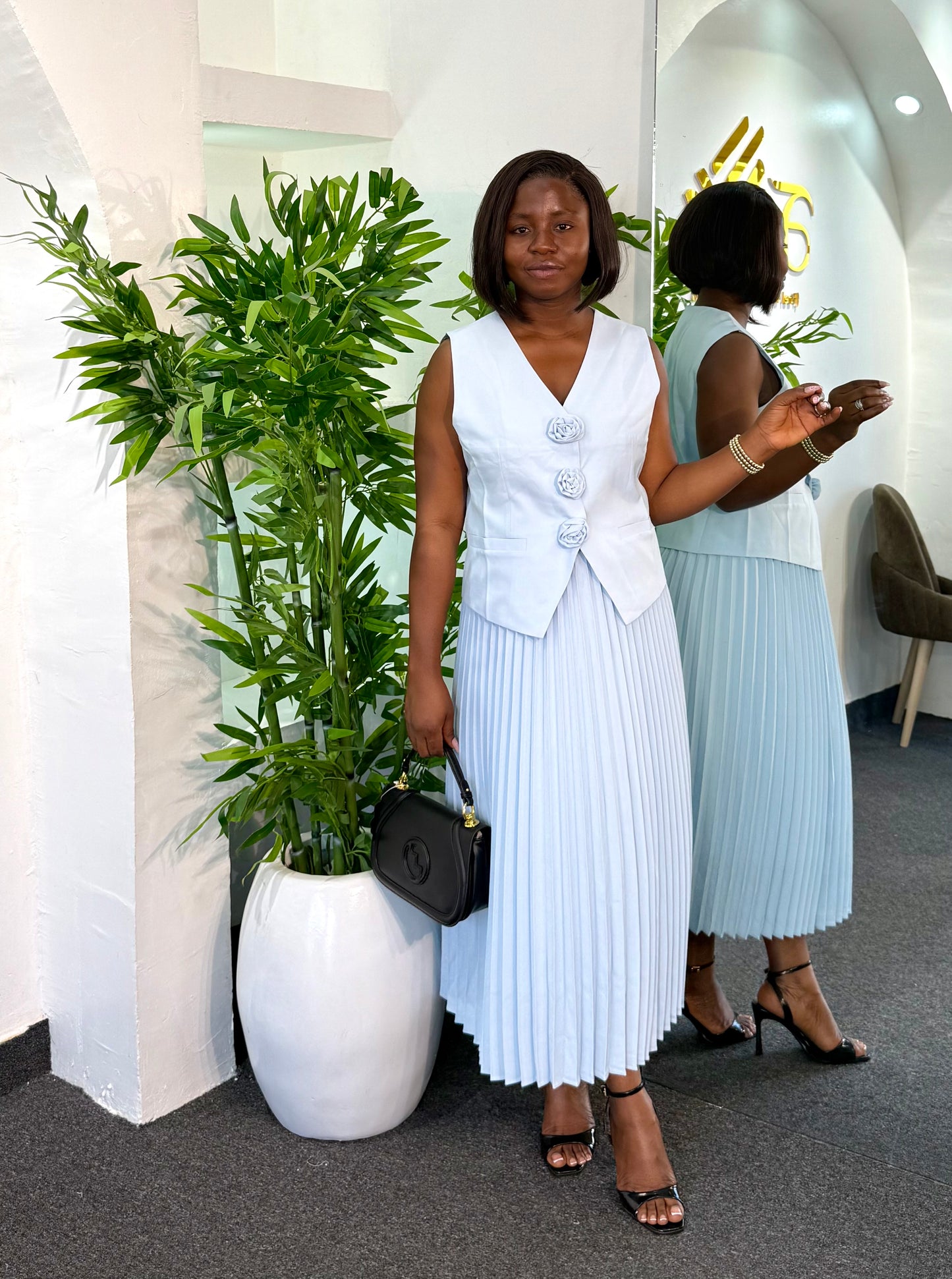 MIO PLEATED 2 PIECE SKIRT