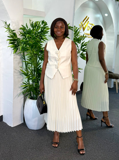 MIO PLEATED 2 PIECE SKIRT