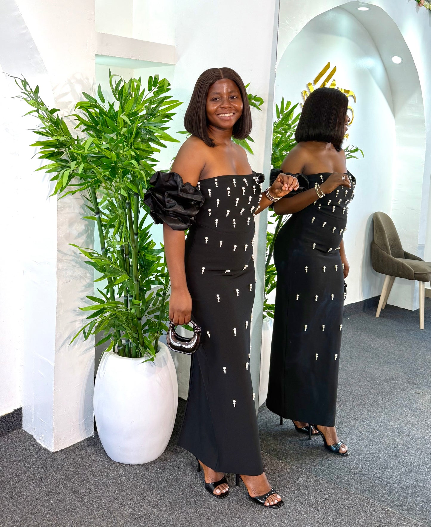 Off Bandage Dress 8000