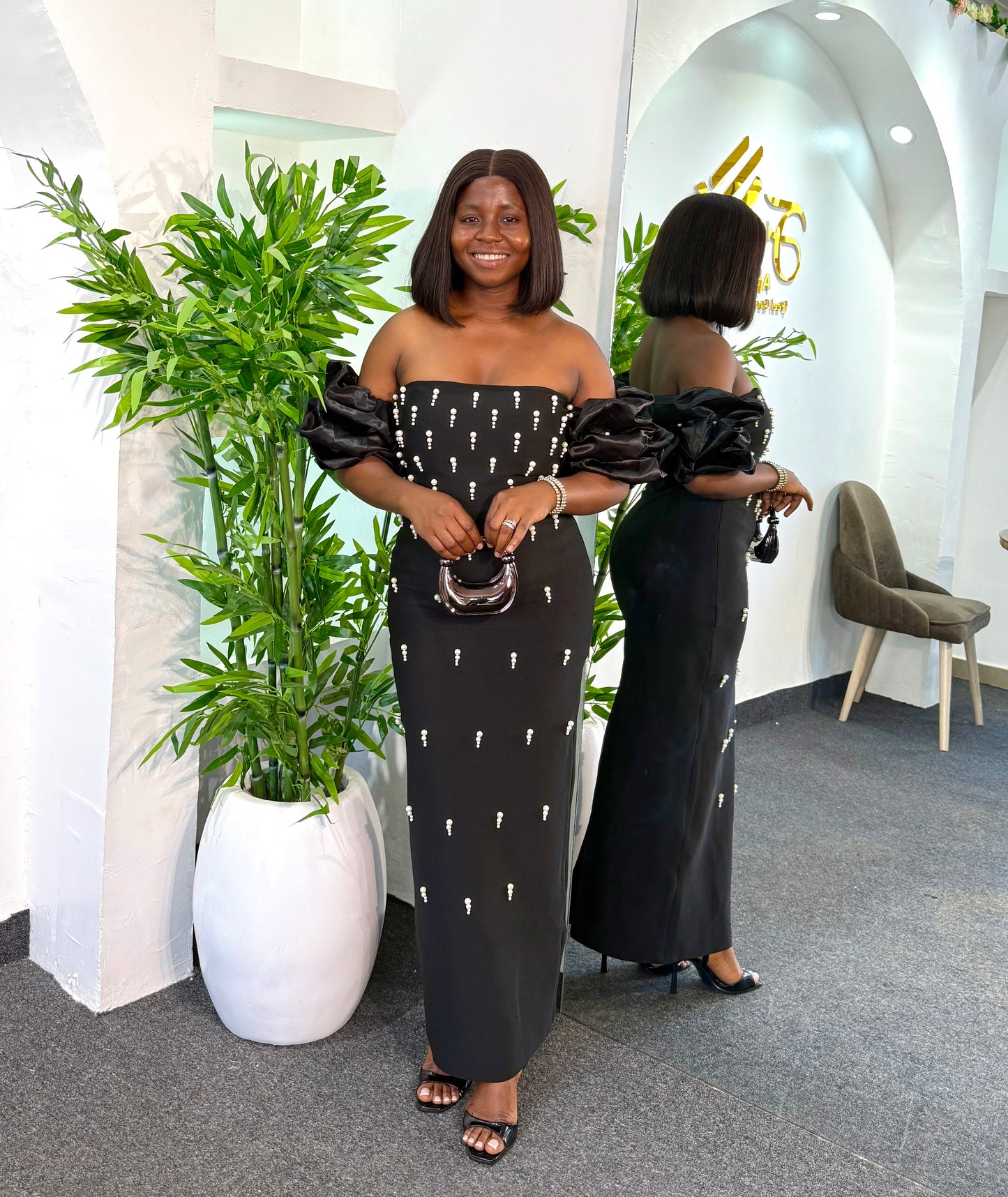 Off Bandage Dress 8000