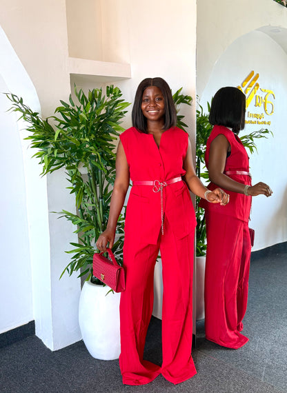 Belt Waistcoat Set 7027