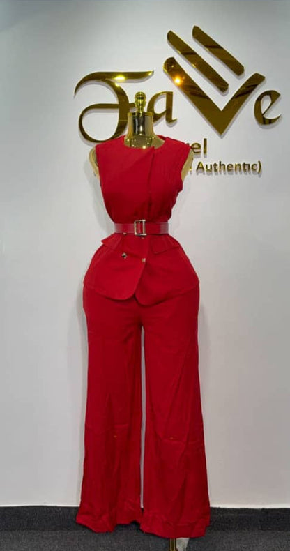 Belt Waistcoat Set 7027