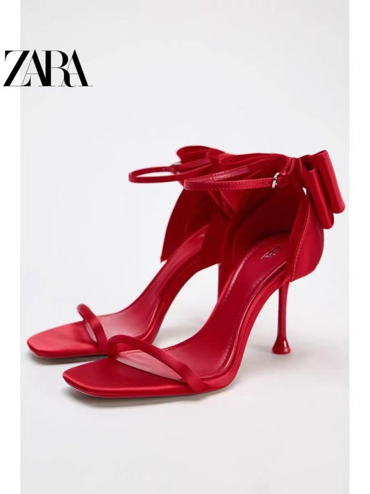 Red Zara Bow Heel