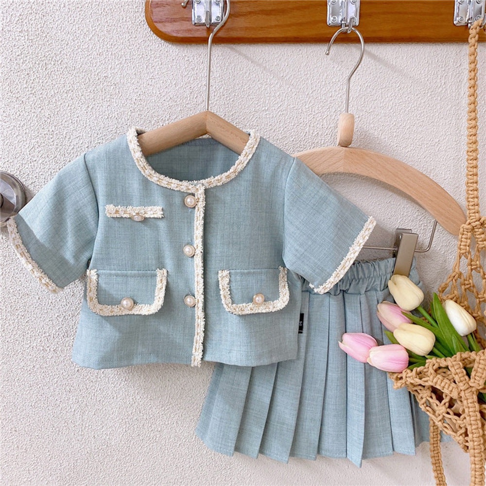 Girl Pleated Set