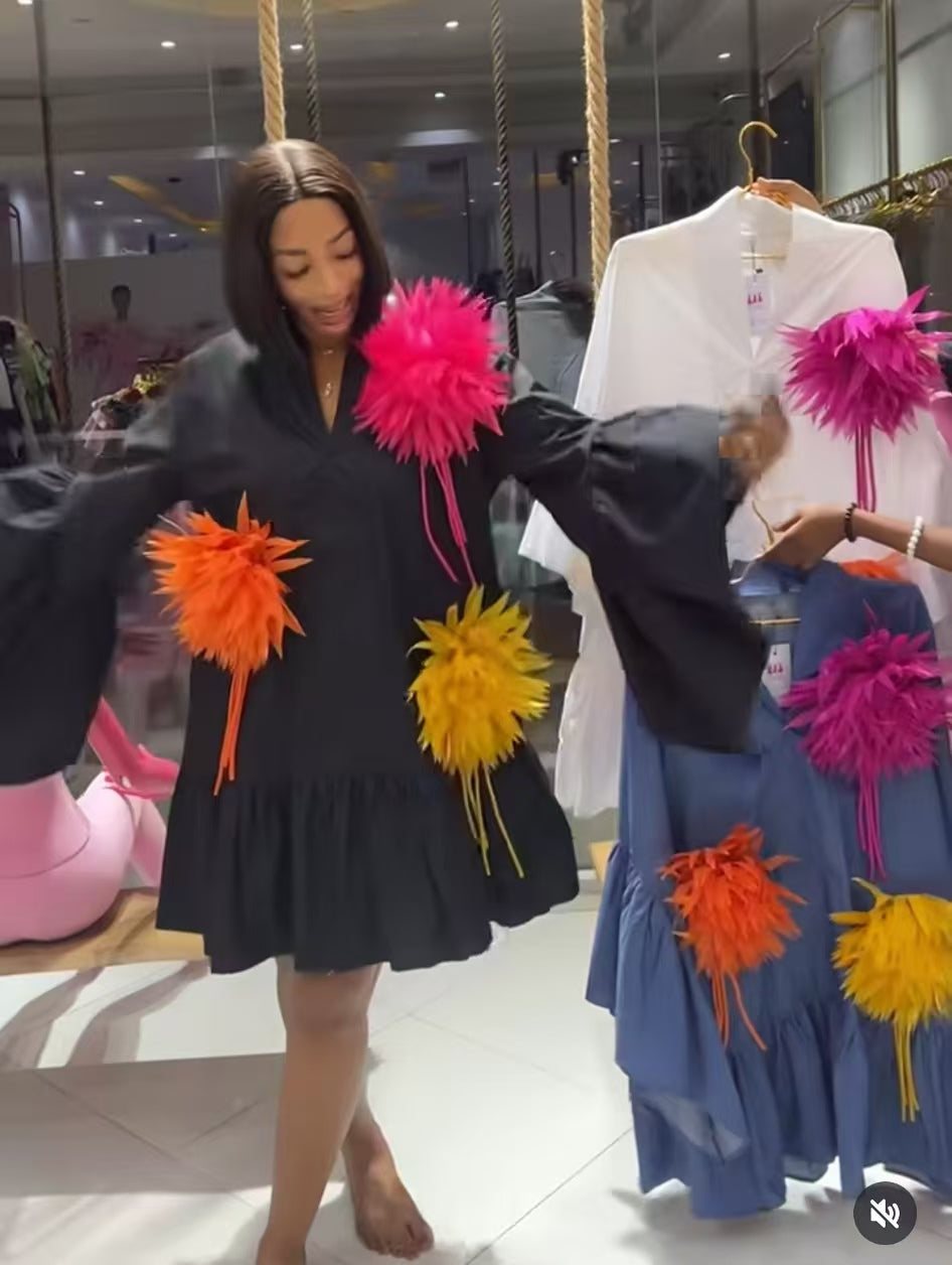 YAO APPLIQUE DRESS 536