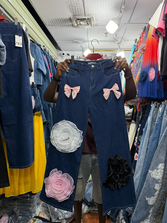 Floral bf jean 2288