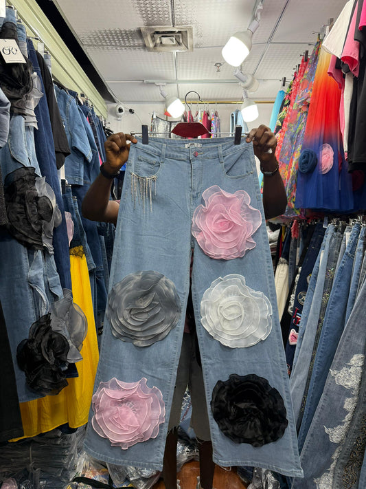 Floral bf jean 2200