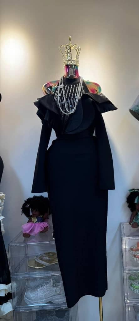 Beaded neclace luxury dress